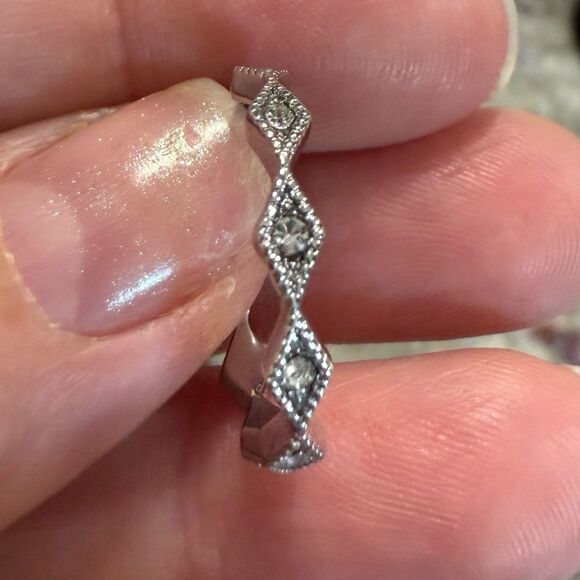 NEW Wavy Milgrain Pattern an Antique Jewelry Technique Elegant Silver Ring 6 - Picture 4 of 5